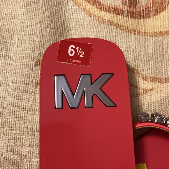 MK Jesse rhinestone studded flat sandal in fuschia. Size 6 1-2. New without tags - Picture 8 of 8